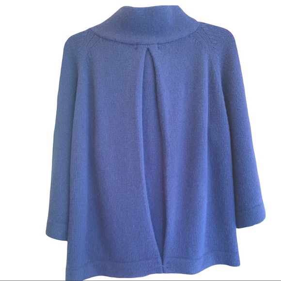 Carole Little lambs wool & angora blend two button loose cowl neck sweater large - Picture 2 of 5